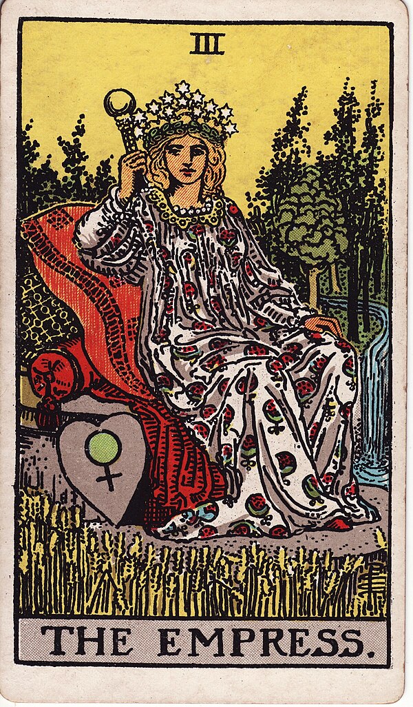 The Empress — Rider–Waite-Smith tarot card by Pamela Colman Smith, 1909