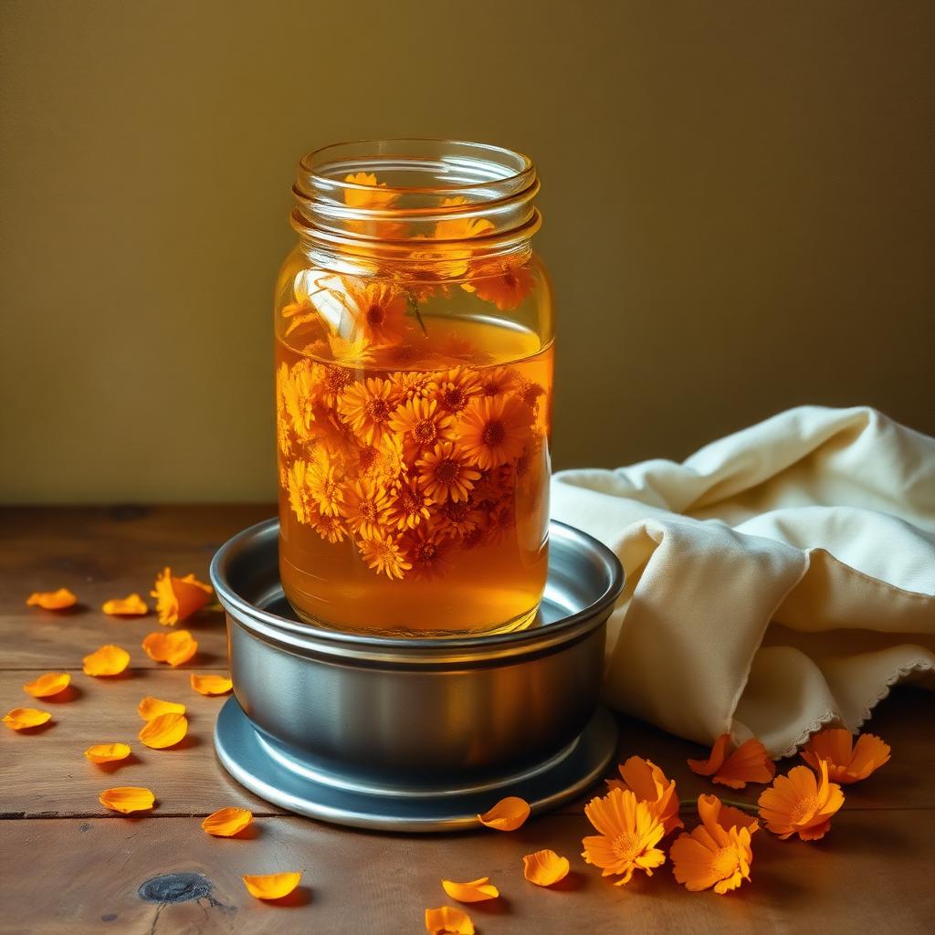 Calendula in the stillroom