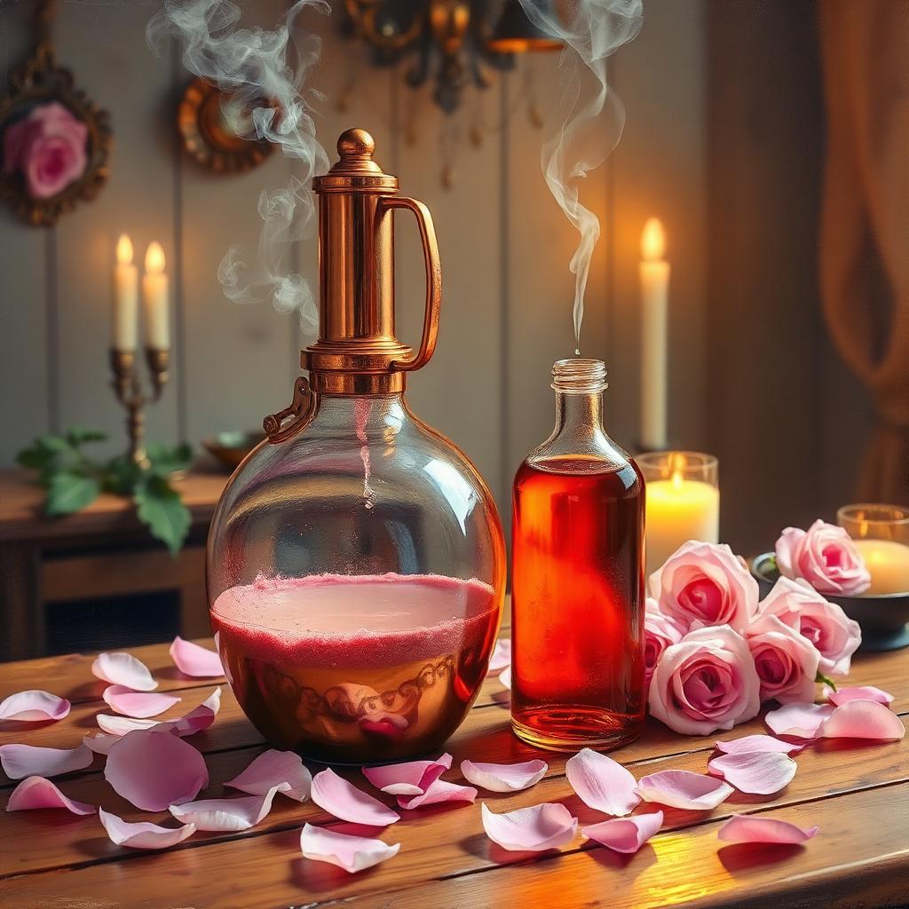 Rose in the stillroom